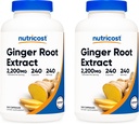 Nutricost Gemberwortel Extract 550mg, 240 Capsules (2 flessen)