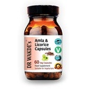 Les capsules Amla & Licorice de DR WAKDE (60 Veg Caps, pour l'indigestion acide, supplément ayurvédique, végétalien, à base de plantes, tout naturel, fabriqué au Royaume-Uni)