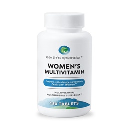 Earth's Splendor Vrouwen Multivitamine, Algemene Wellness Ondersteuning, Multiminerale Supplementen, Helpt Ondersteuning Metabolisme, Vitamine B12, Vitamine A, C, D, E, K, B6, Biotine (120 Immuun Ondersteuning Tablets)