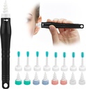 Q Grips oor Wax Removal Tool 2025 Spiraal oor Wax Removal Kit Herbruikbare en afwasbare Q-grips oor Wax Verwijderaar Zachte Siliconen Spiraal oor Wax Removal Kit bevat 3 soorten oorreiniger gereedschap