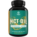 C8 MCT Oil Softgels - Supplément d'huile de noix de coco MCT à chaîne moyenne avec des triglycérides Capryliques/Capric pour la sculpture corporelle, l'énergie améliorée et l'endurance - Suppléments de kéto pour perte de poids - 120 Ct