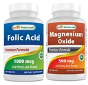 Best Naturals Foliumzuur 1000 mcg & Magnesiumoxide 500 mg