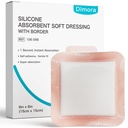 Dimora Siliconen Super Absorberende Wond Dressings - Zachte hechting Bandages met Ultrasorb Polymer,Heavy Exsudate Wound Care Pads 6"X 6" 10 Packs
