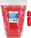 XPRS Nutra Size 0 Empty Capsules - 5000 Count Empty Gelatin Capsules - Pill DIY Capsule Filling - Pure Bovine Pills Gel Caps for Do-It-Yourself Supplements (Red)